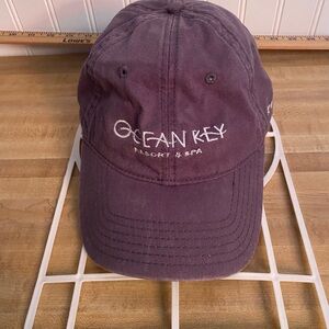 Preowned Men’s “ Ocean Key” Resort & Spa Hat/Cap. Grey/White Logo. Adjustable